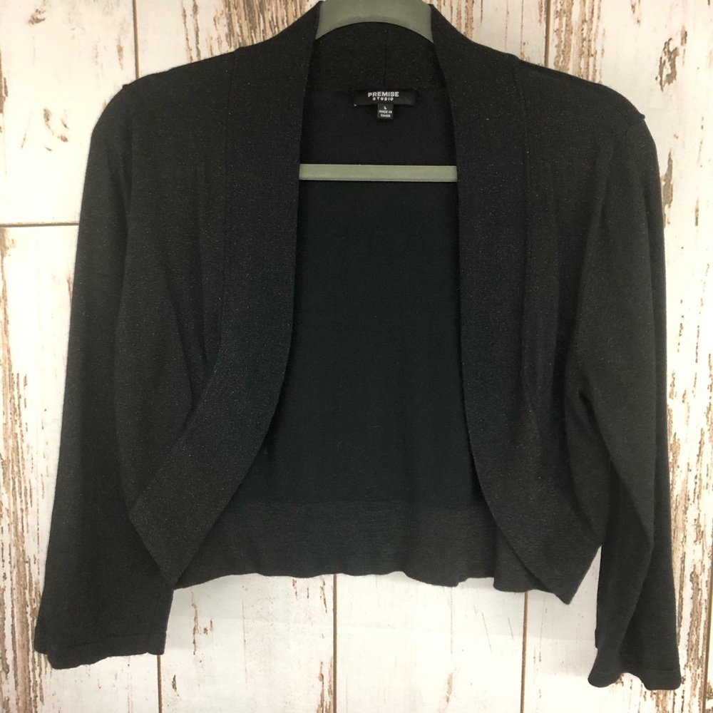 Premise Studio, Shrug, Size Large. Glitzy thread. In excellent condition!